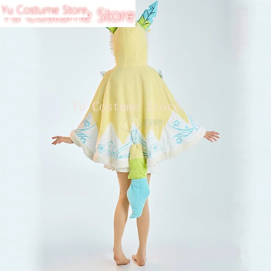 Yu Costume Leafeon Cos Cloak Cosplay Warm Coat Fall Winter Windproof Suit Cosplay Leafeon informal dress