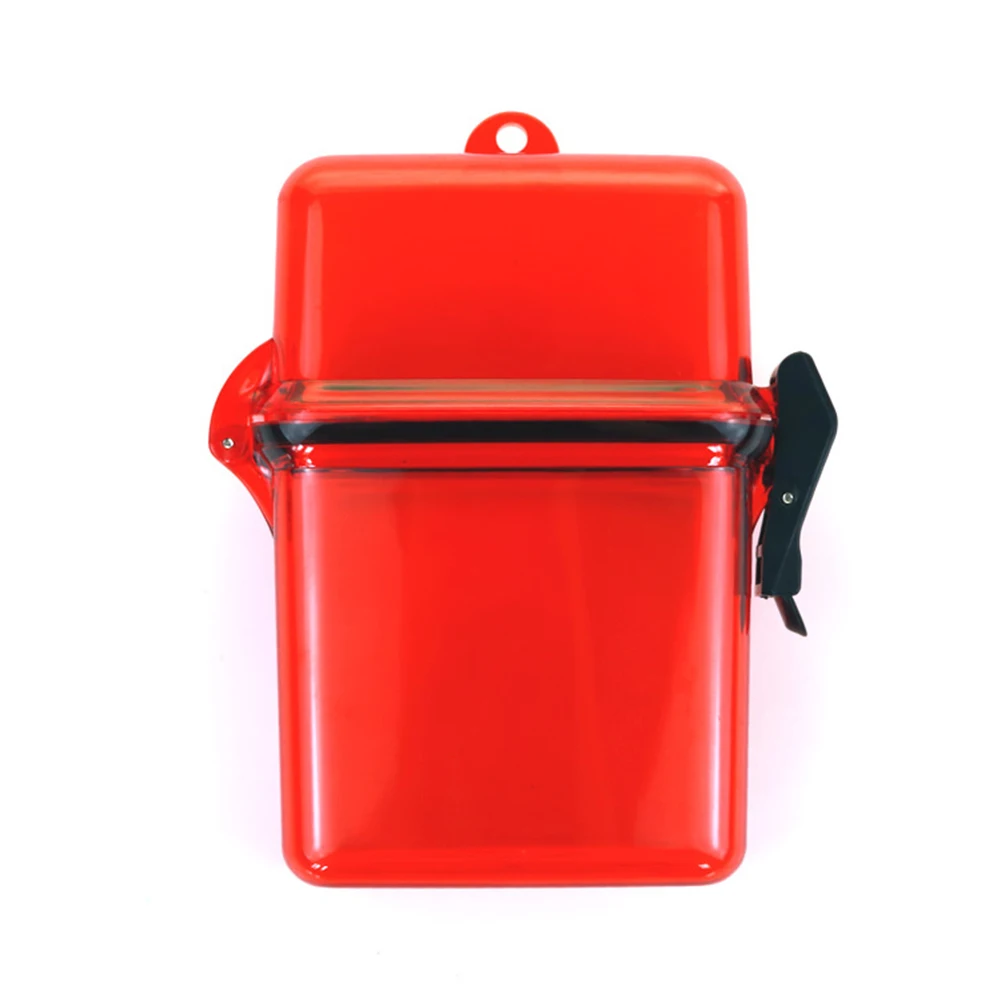 Estuche deportivo, caja seca, caja seca impermeable, Estuche deportivo con Clip de cuerda para kayak, natación, tabla de surf, plástico rojo 97g