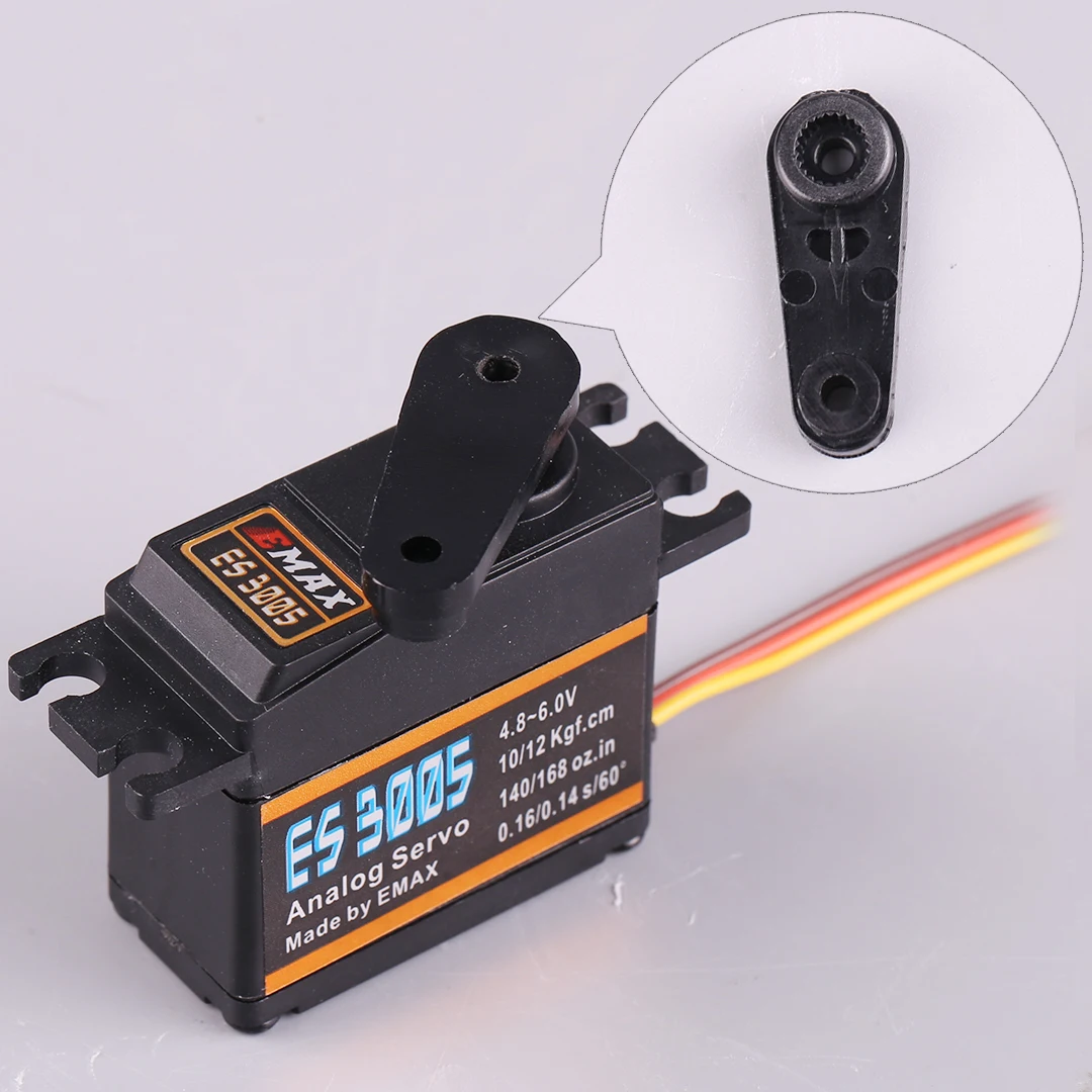 EMAX ES3005 43g メタルギアサーボ モデル飛行機ロボット固定翼シミュレーション航空機用 防水 高トルク 13kg