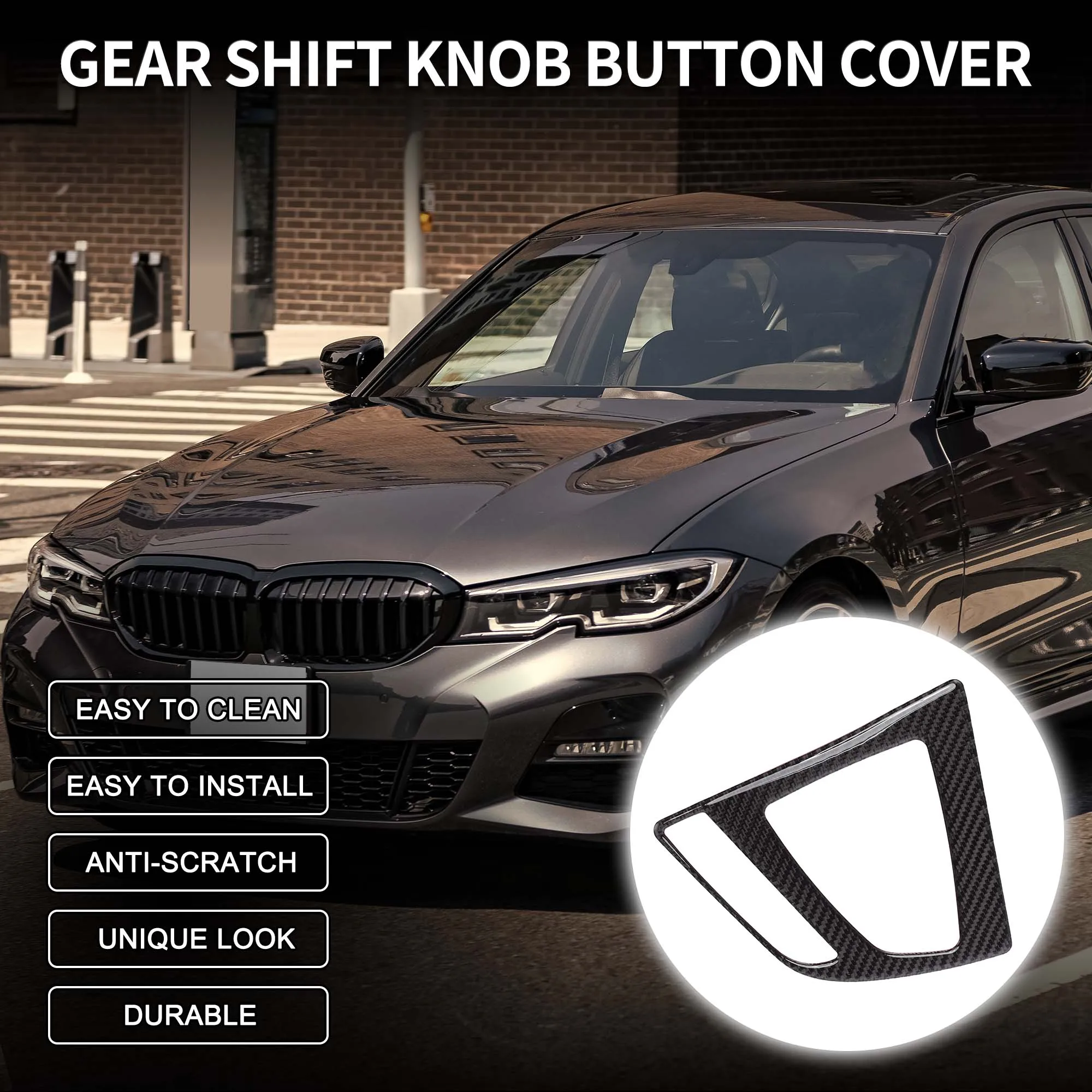 UXCELL Car Gear Shift Box Panel Decal for BMW 3 Series F30 F31 12-19 for F34 3GT 13-20
