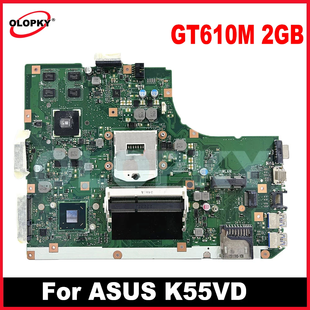 

Материнская плата K55VD с графическим процессором GT610M 2G для ASUS K55VD A55V K55V, материнская плата для ноутбука, 100% тестирование