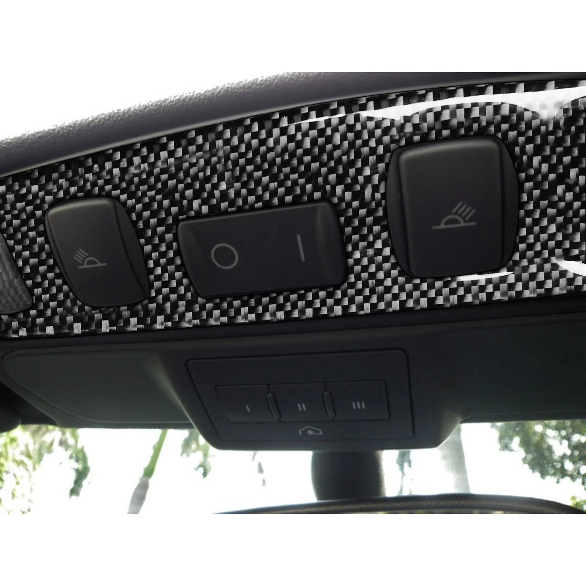 Prepreg 3*3 3K Twill Weave Real Carbon Fiber Interior Reading Lamp Panel Overlay for Audi TT 8N (2001-2006) (for Convertible)