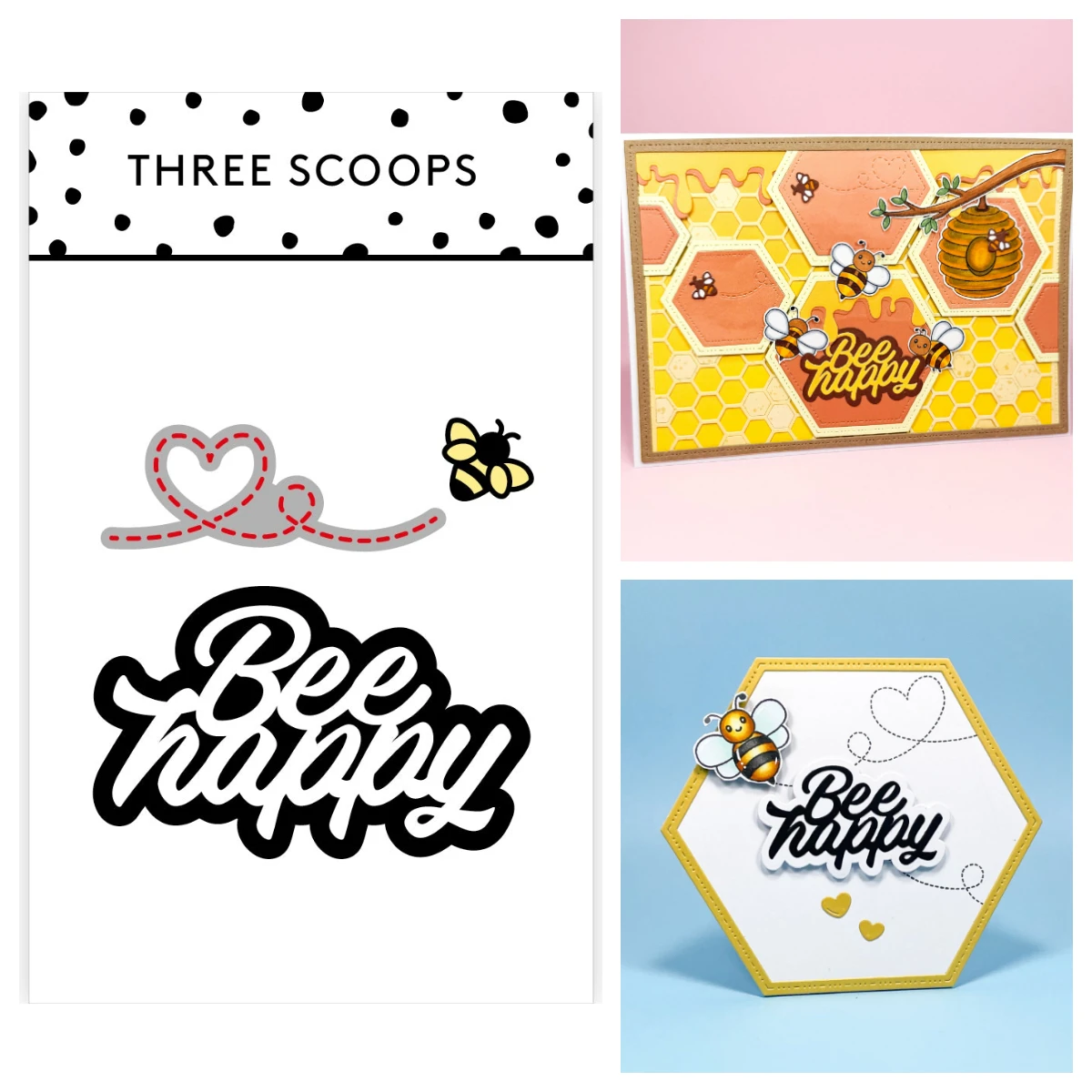 

You're as Sweet as Bees - Bee Happy Jar Metal Cutting Dies Stamps for DIY Scrapbook Greeting Card Diary Handmade April 2026 New
