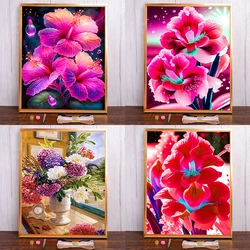 Flowers Lily Iris Printed Cross Stitch DIY Embroidery Complete Kit Handicraft Knitting Sewing Needlework Magic Sales Different