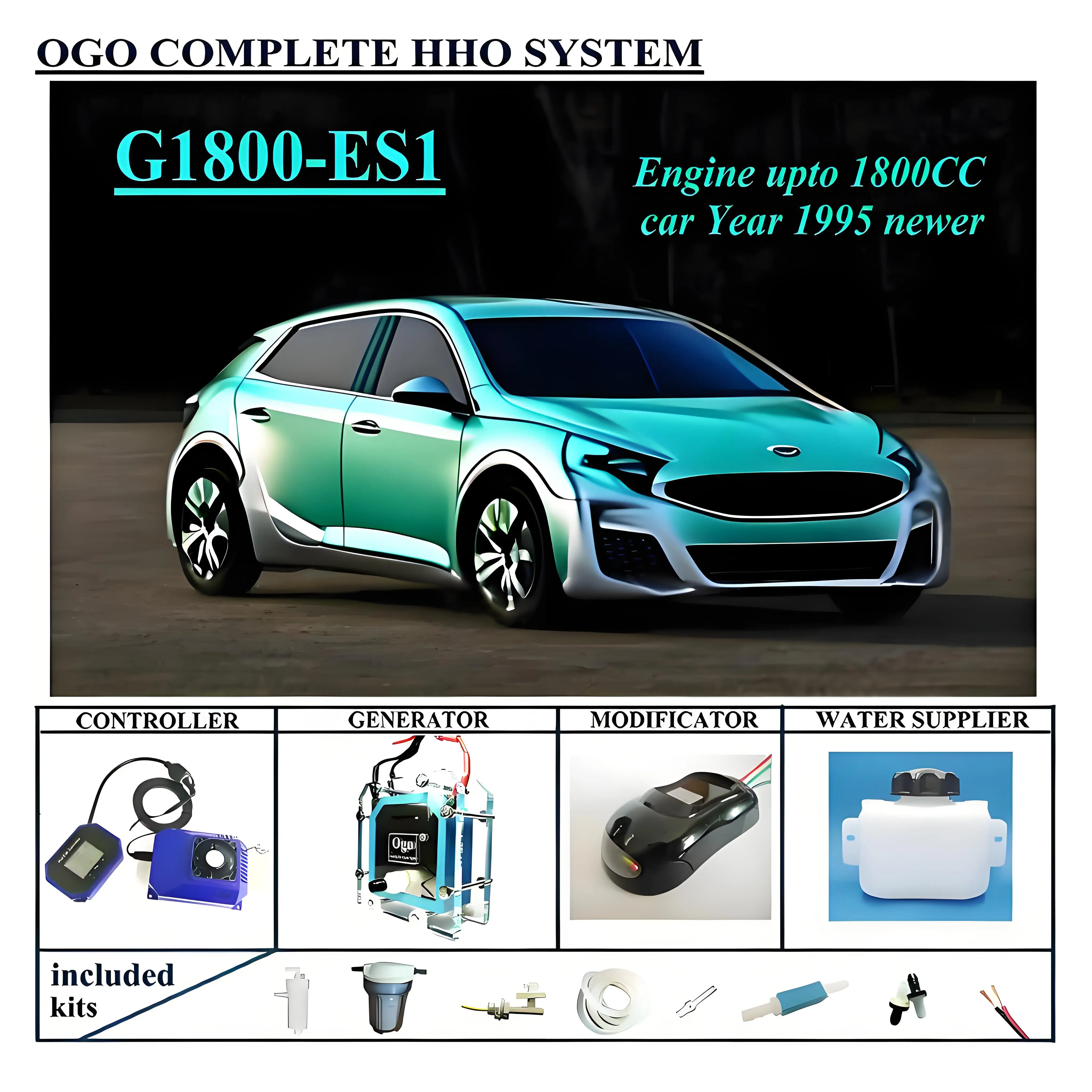 OGO Complete HHO system G1800-ES1 Smart PWM CHIP