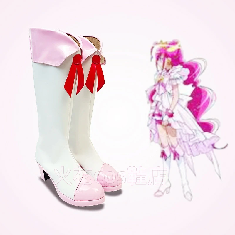 

Pretty Cure Hoshizora Miyuki Cure Happy Обувь для косплея Хэллоуин Карнавальные ботинки на заказ