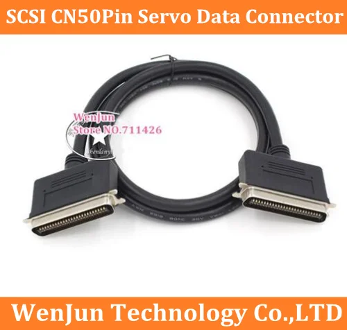 High Quality CN50p SCSI 50Pin Male to MALE Servo Data Connector for Scanner specific cable CN50 pin Power Cable 1.8M