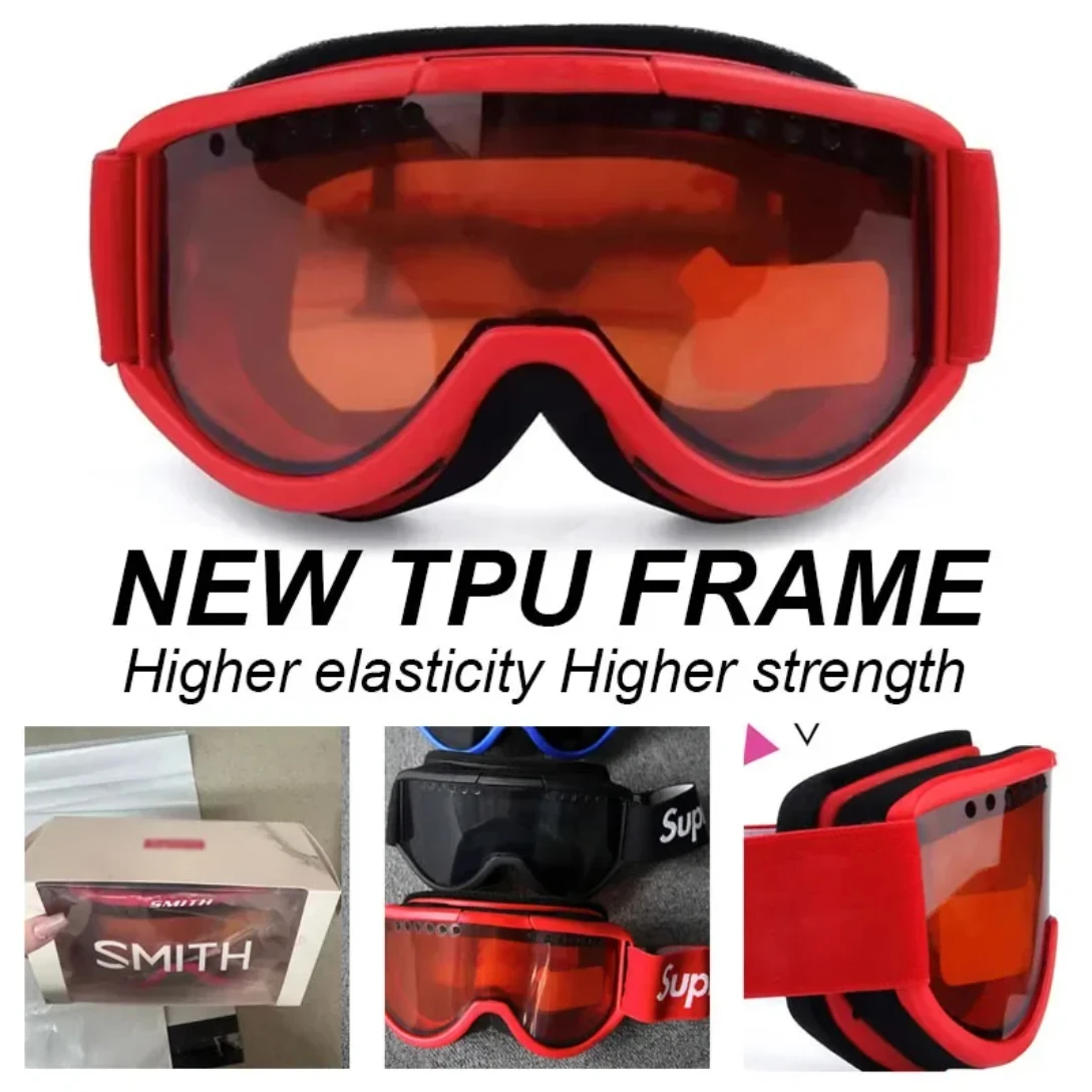 4 Color Ski Goggles Double-layer Anti-fog Snowboard Hiking Eyewear Windproof Motocross Glasses UV400 Winter Cycling Glasses Man