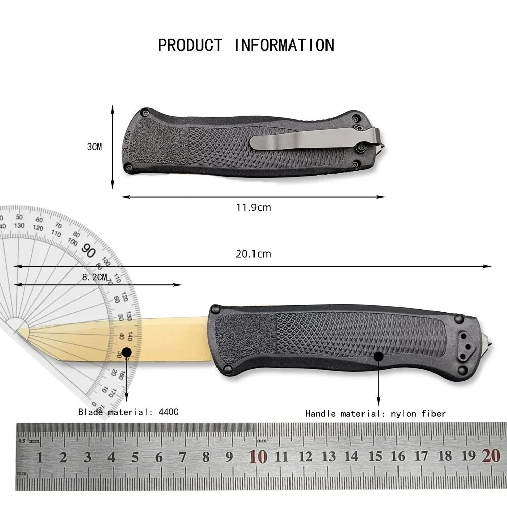 BM 5370FE Camping Self Defense Folding Knife CPM-CruWear Tanto Blade CF-Elite Handles Hunting EDC Tool Outdoor Survival Knives