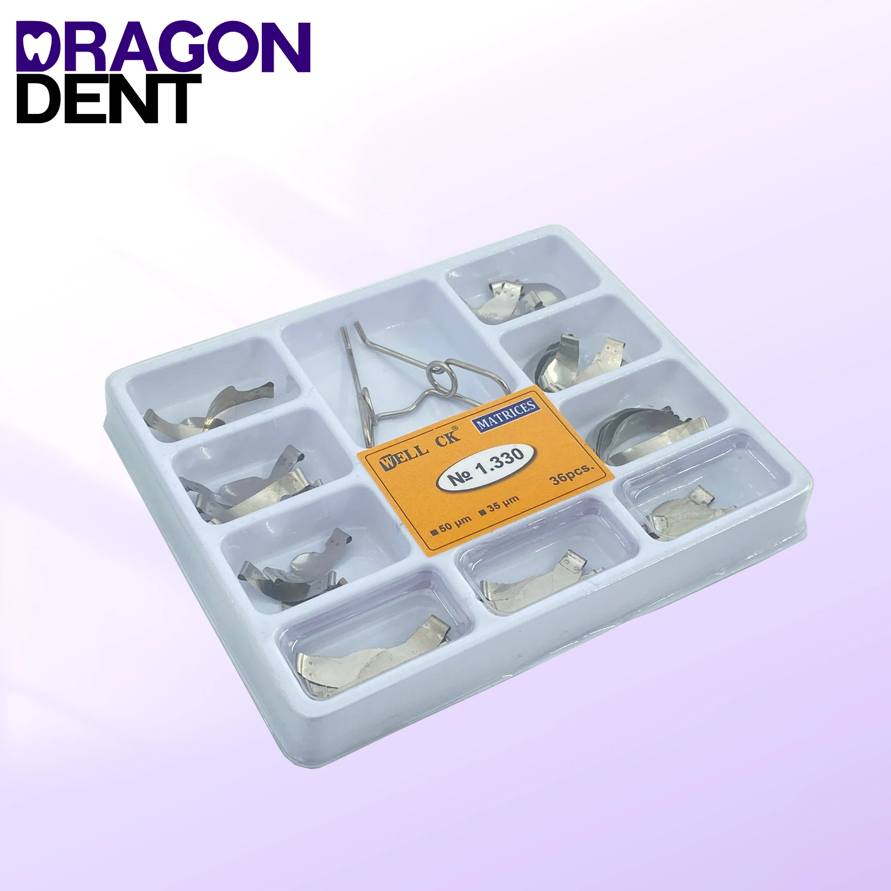 DRAGON DENT No.1330 matrici metalliche sagomate sezionali dentali con Clip a molla Kit universale per strumenti di sostituzione dei denti del dentista