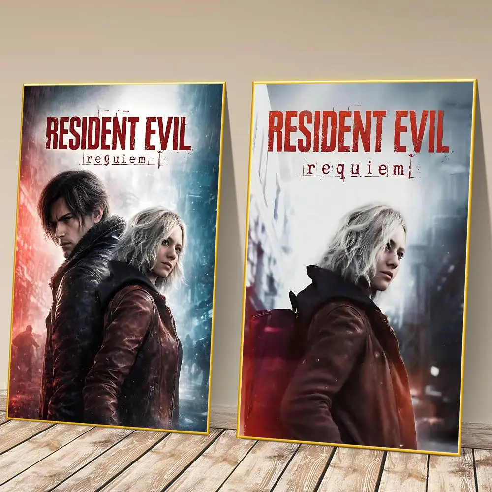 Hot Game Resident Evil Requiem Poster HD Self‑Adhesive Art Print Home Wall Ornament for Clubs Cafe and Living Room Decoration