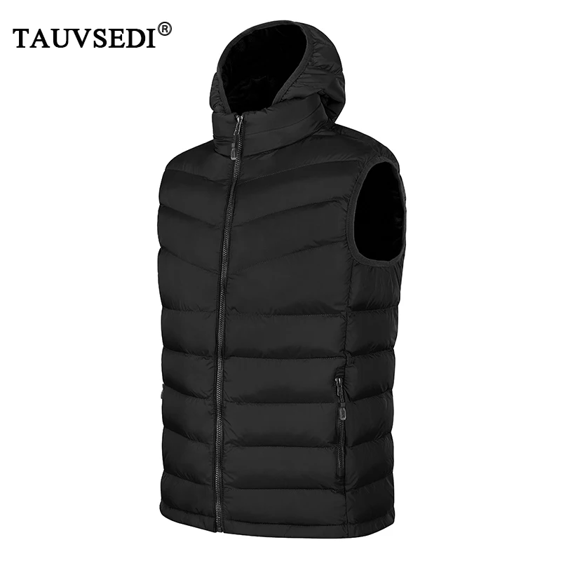 

Autumn Winter Men Casual Hooded Sleeveless Vests Jackets Coat Man Outerwear Outdoor Warm Vest Male Solid Cardigan Waistcoat Vest