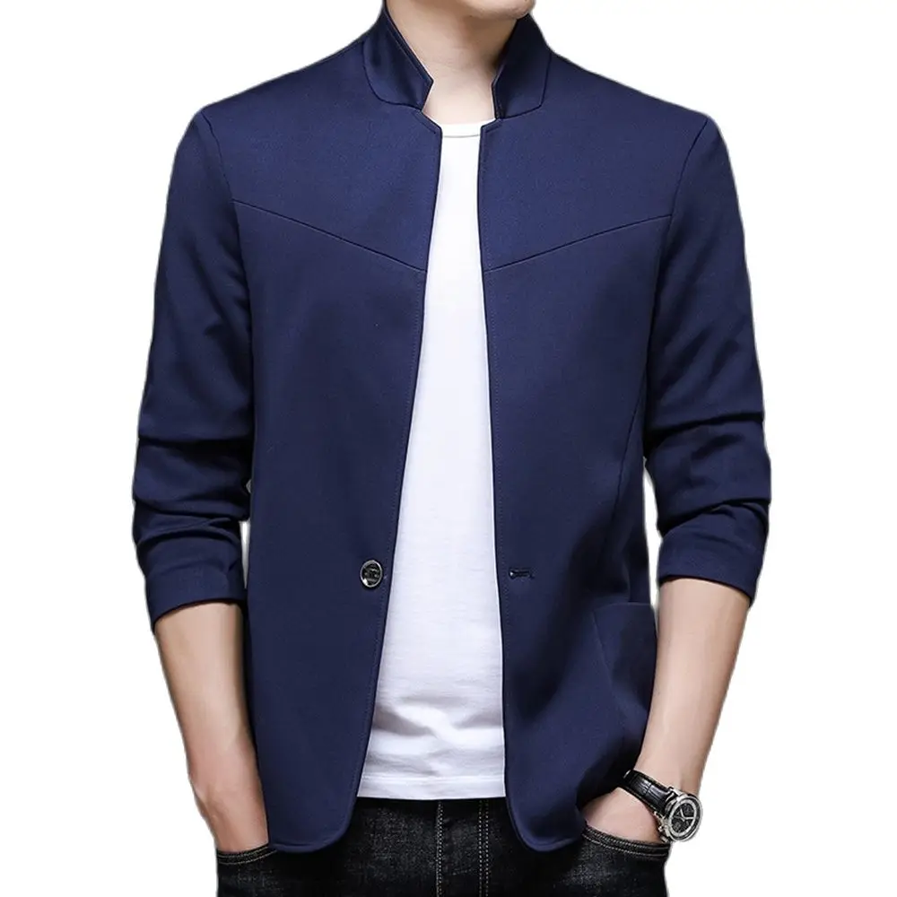 

Top Grade Pop Style Classic Brand Casual Fashion Slim Fit Business Royal Blue Men Suit Jackets Blazer Coats Men's Clothing