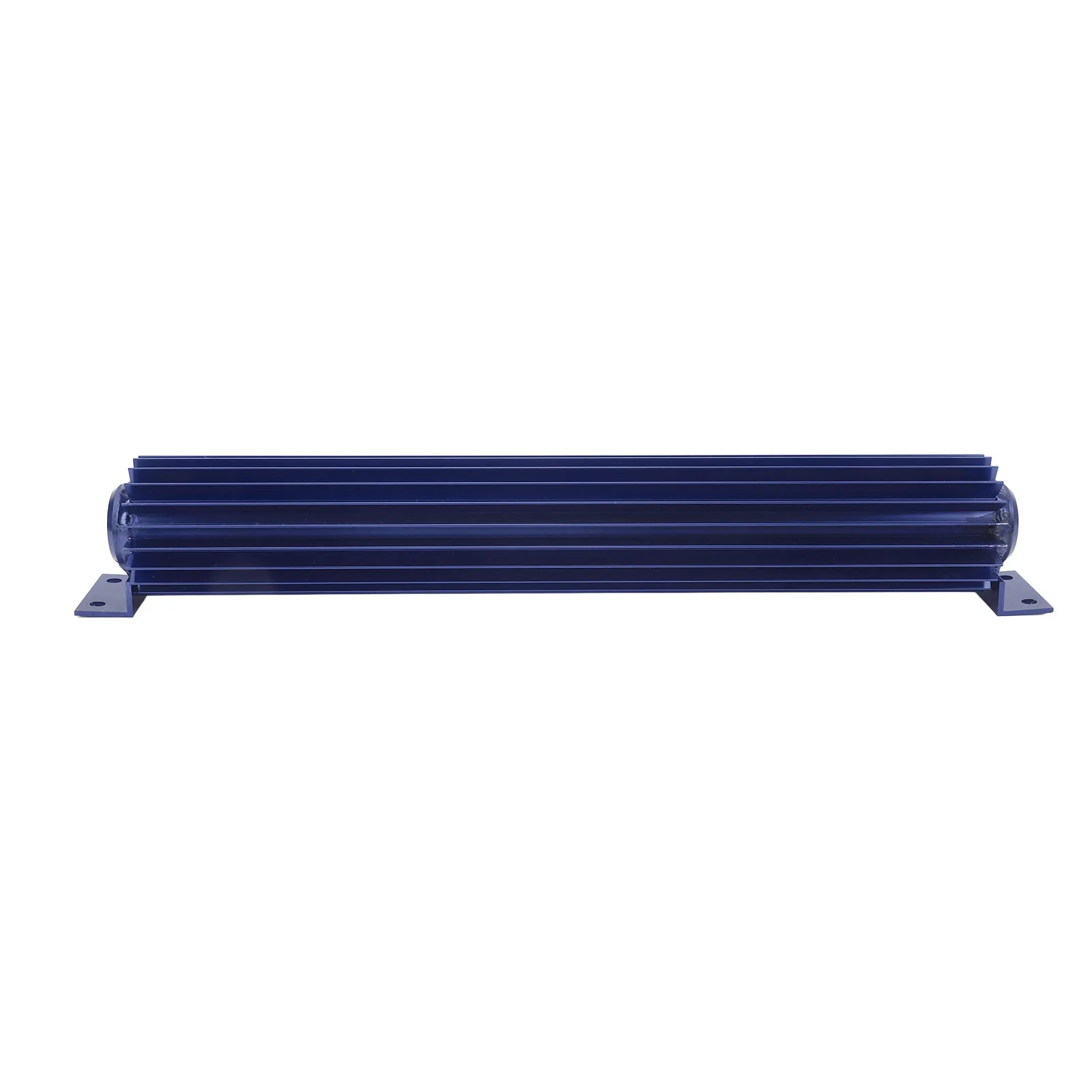 

18in Anodized Aluminum Finned Transmission Oil Cooler - Fast Cooling & Universal Fit for Car & Truck - Blue