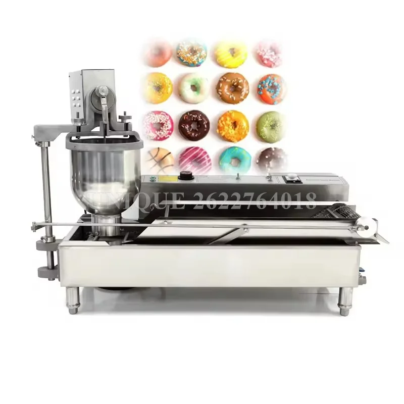 Commercial Electric Double Row Donut Machine Automatic Donut Making Machine Donut Fryer Doughnut Maker with Timer Donut Maker