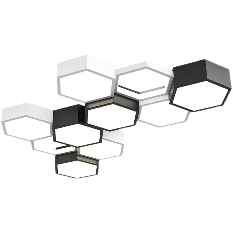 Modern Minimalist Honeycomb Living Room Ceiling Lamp Bedroom Nordic Designer Creative Geometric Home Decor LED Lighting Fixtures