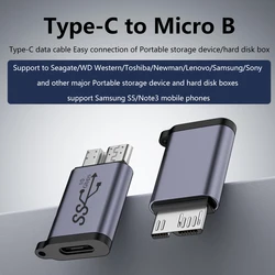 USB 3.1 Type C to Micro B USB 3.0 Adapter, USB 3.1 C Female to USB 3.0 Micro B Male Adapter Converter for Hard Drive Laptop