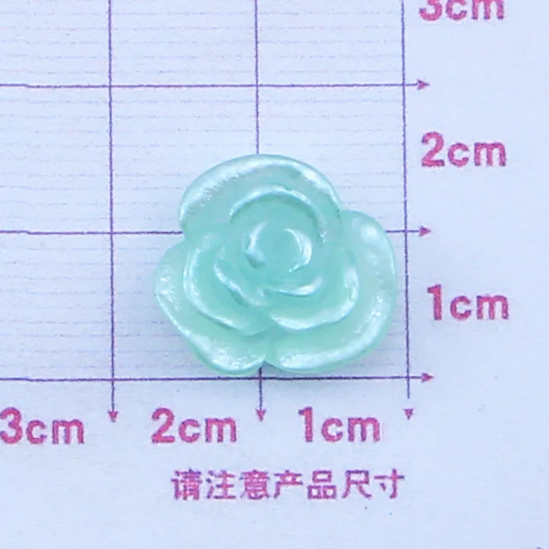 20pcs Roses Resin Flower Decoration Craft Flatback Cabochon Embellishments For Scrapbooking Diy Accessories 18mm Frosted R