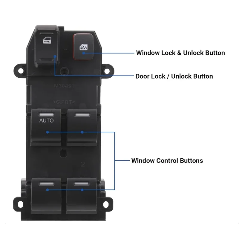 35750-SWA-K01 For Honda CRV CR-V 2007 2008 2009 2010 2011 Electric Power Master Window Control Switch Lifter Button 3750SWAK01