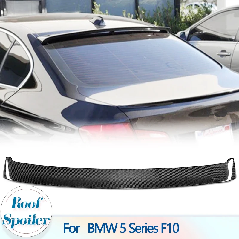 

Car Rear Roof Spoiler Wing Window Trim for BMW 5 Series F10 M-Sport M5 2010-2016 Carbon Fiber Rear Spoiler Roof Wing Lip