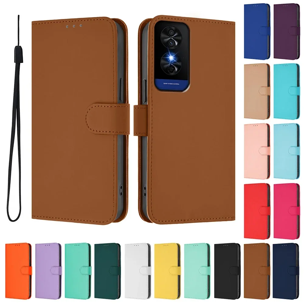 Solid Color Wallet Case for Nokia HMD Pulse Pro Plus C10 C12 C20 C22 C30 C32 G10 G11 G20 G21 G22 G42 G310 G400 X10 X20 X30 Cover