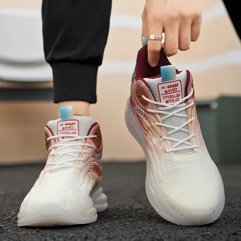 

Мужские баскетбольные кроссовки высокого качества, амортизирующие женские кроссовки для бега, баскетбольные кроссовки, противоскользящая спортивная обувь на шнуровке