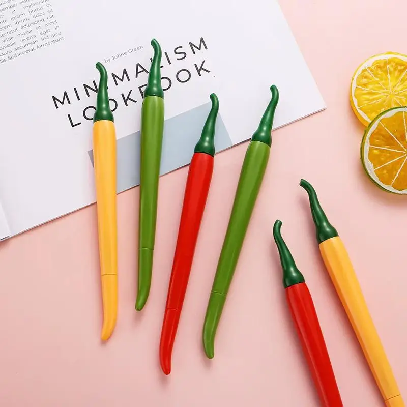 5Pcs Cute Simulation Cayenne Series Gel Pens Office School Stationery Writing Pen For Kids Creative Signing Pens