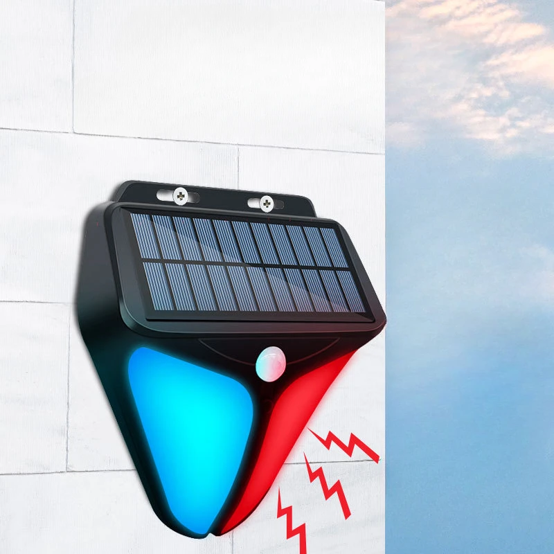 Solar Powered Human Body Sensing Alarm Light Suitable For Orchard Ranch Factory Courtyard Villa Warehouse Warning Light