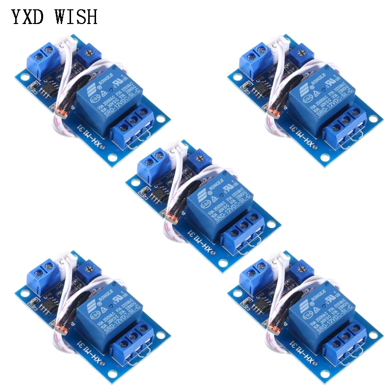

5 шт. XH-M131 переключатель управления освещением фоторезистор релейный модуль DC 5 В/12 В/24 В датчик обнаружения яркости модуль автоматического управления