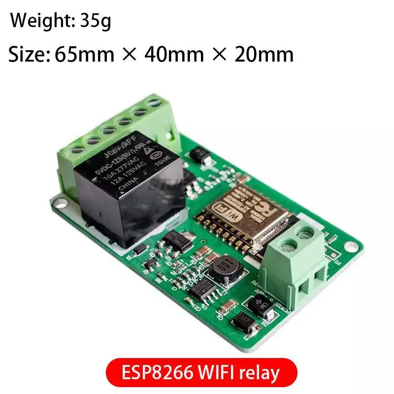 Новое поступление, зеленый ESP8266 10 А 220 В, сетевое реле, модуль Wi-Fi, входные модули постоянного тока 7 В ~ 30 в