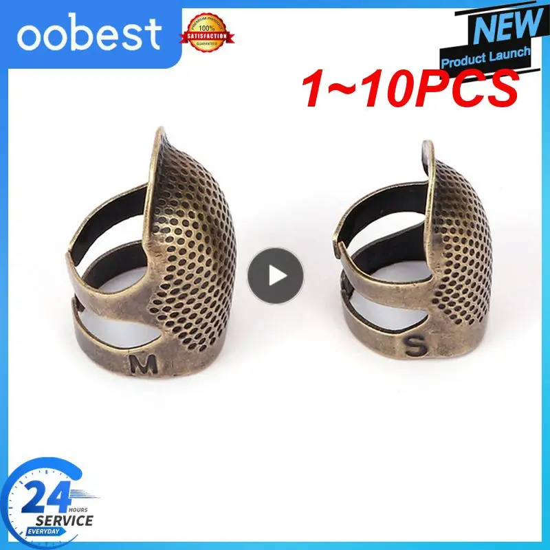 1~10PCS Retro Finger Protector Antique Thimble Ring Handworking Needle Thimble Needles Craft Household Sewing Tools