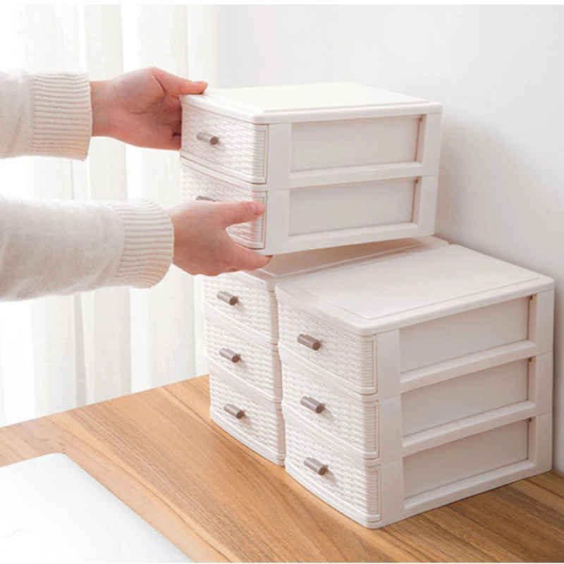 Multi-layer Japanese Rattan Storage Box Bedroom Small Things Storage Box Study Living Room Drawer Desktop Storage Box