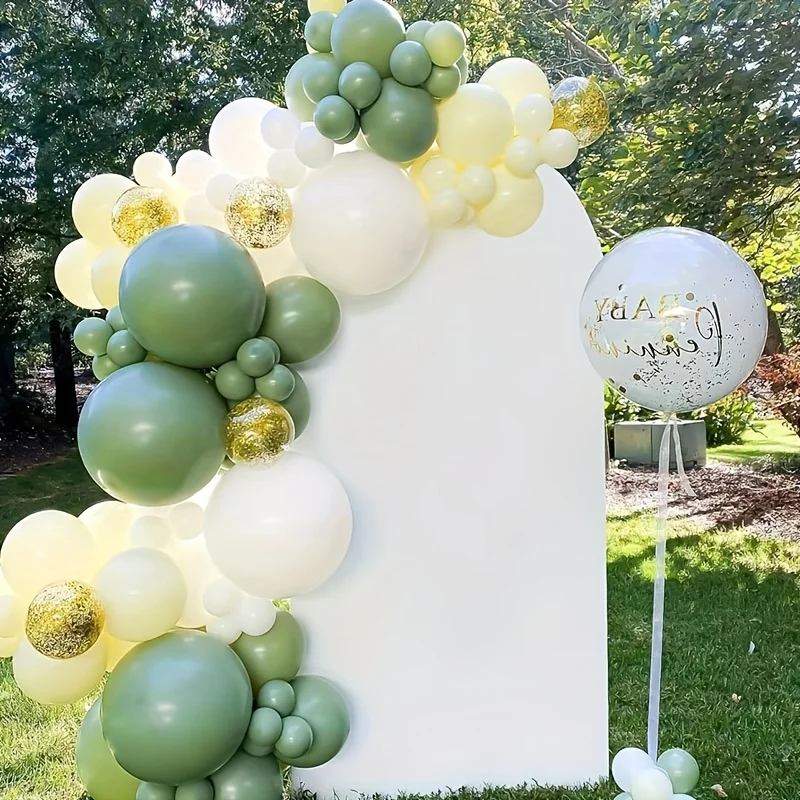 

3pcs Wedding Arch Set Backdrop Cover with Elastic Fabric Dome Double-Sided Stretchable Thin Fabric Suitable for Wedding Showers