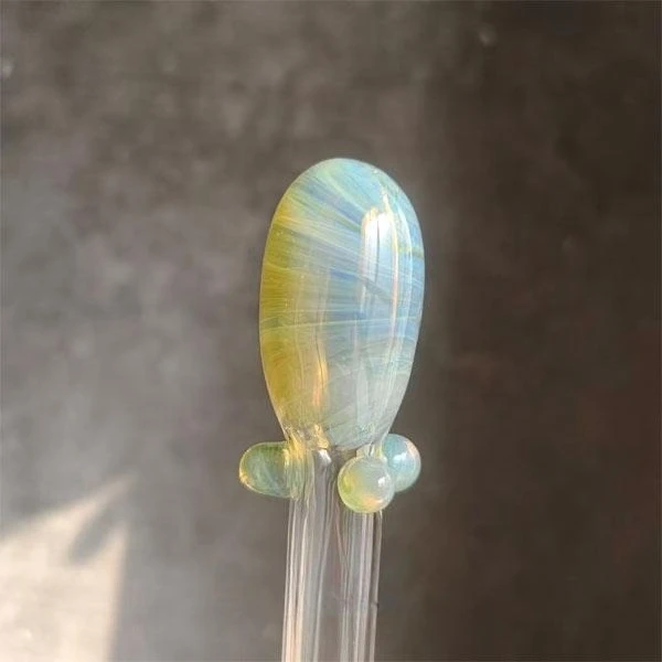 Exp05 New Yellow‑Green Color‑Changing Lampwork Glass Rod High Borosilicate COE3.3 Hard Craft Glass Raw Material