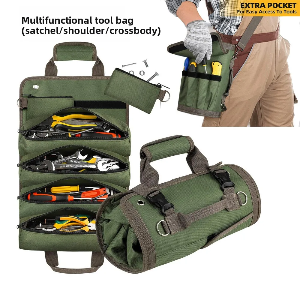 

Водонепроницаемый органайзер для рулонов электроинструментов, расширяемая универсальная сумка с несколькими отделениями для технического обслуживания транспортных средств, DIY проекты