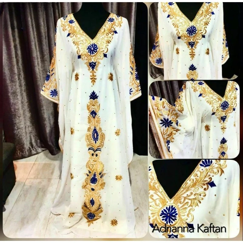 

Moroccan Dubai Kaftans Farasha Abaya Dress Very Fancy Long Gown Fashion Trends