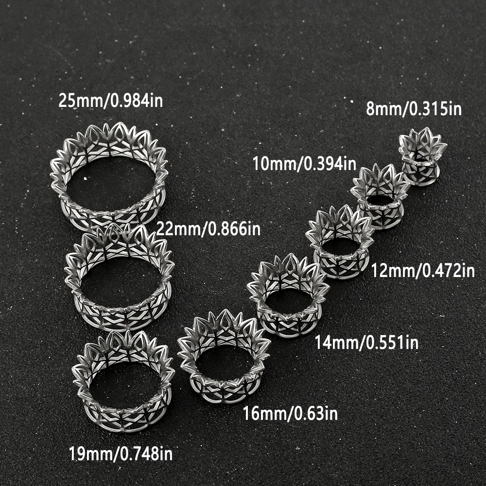 Giga 2Pcs Breathing Ear Plugs Tunnels Gauges 0g-1 inch Stainless Steel Hollow Stretcher Earlobe Expander Body Piercing Jewelry