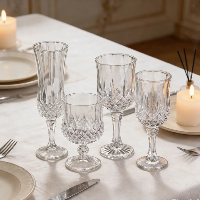 

Бокалы для вина класса люкс 190 мл/160 мл/230 мл/155 мл, прозрачные, для красного вина, в французском стиле, для шампанского, рельефные, для коктейлей