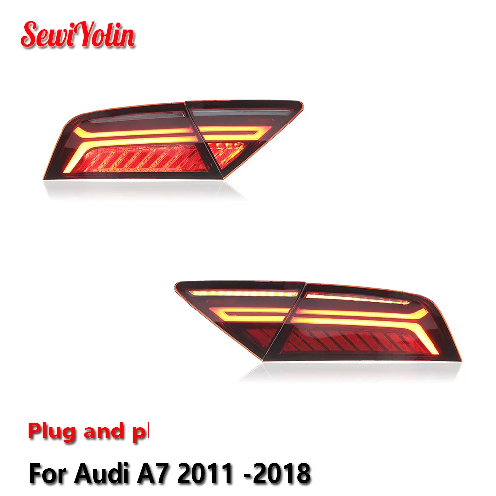 

Car Accessories LED Trailer Lights Tail Lamp For Audi A7 2011 -2018 Facelift Rear DRL Signal Automotive Plug And Play