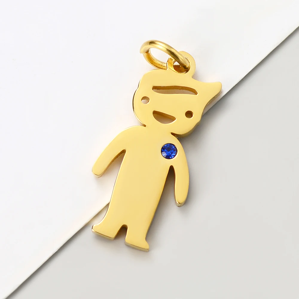 10 stks/partij Leuke Meisjes Jongens Charms Spiegel Polish Rvs Hanger Voor DIY Mode-sieraden Accessoires Groothandel