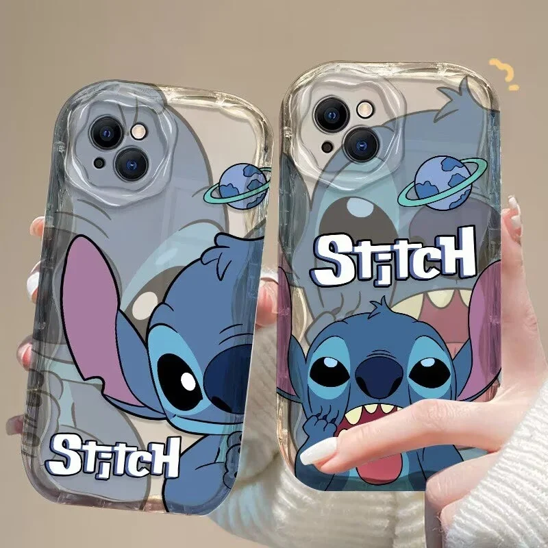 Leuke Planeet Stitch Telefoon Case Voor Samsung Galaxy A06 A05 A05S A24 A32 A33 A15 A13 A12 A16 A22 A52 A53 A23 Zachte Transparante Cover