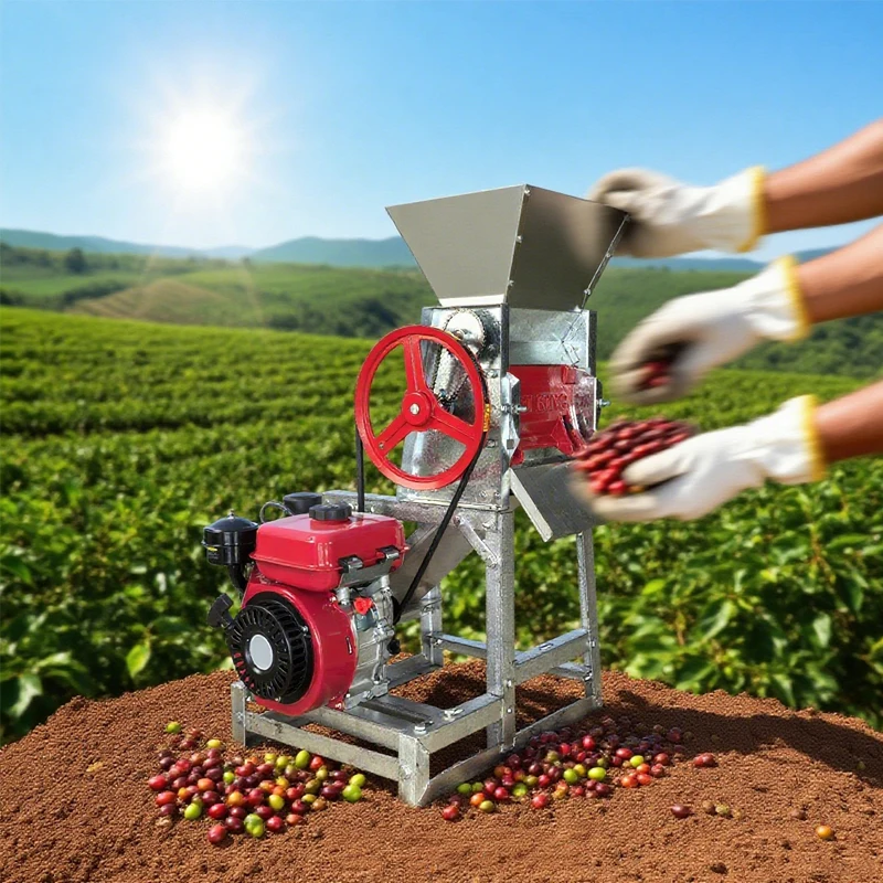 Fresh Coffee Fruit Coffee Bean Processing Machine Fresh Coffee Bean Pulping Shelling Peeling Pulper Machine
