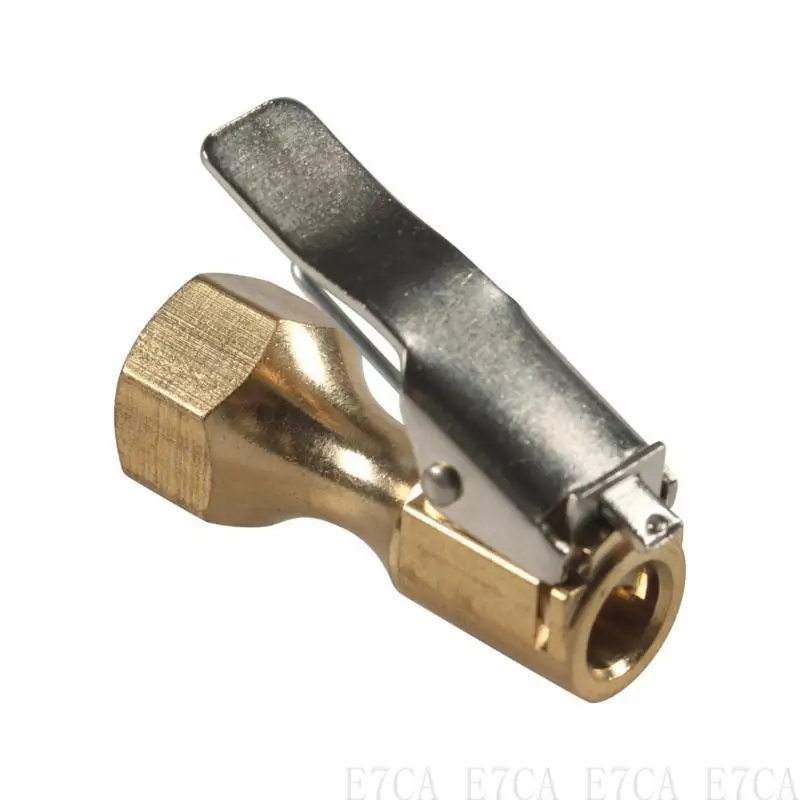 E7CA -Reifenluft -Chuck mit Clipadapter Messing -Verriegelungs -Reifen -Inflator -Düsenadapter