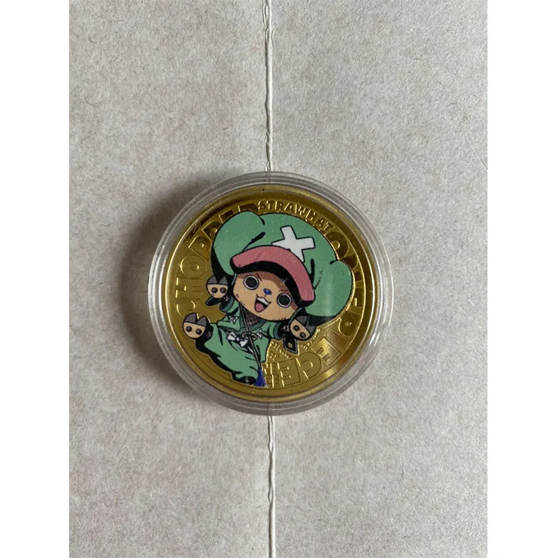 Anime One Piece Gold Coins Monkey D. Luffy Sanji Usopp Franky Game Collection Rare Cards Children\'s Toys Boys Birthday Gifts