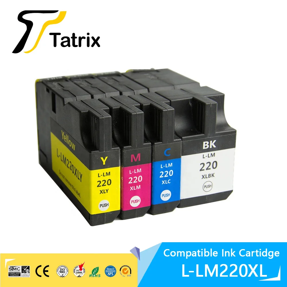 Tatrix LM220 220XL LM220XL Premium Color Compatible Ink Cartridge for Lexmark OfficeEdge Pro 4000c 4000 5500 5500t Printer