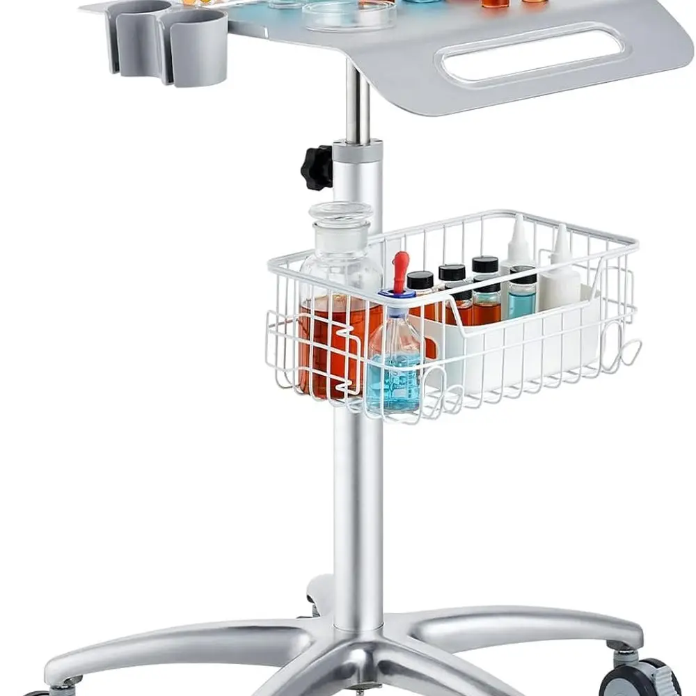 

Мобильная тележка с регулируемой высотой для салонов, клиники и косметических станций