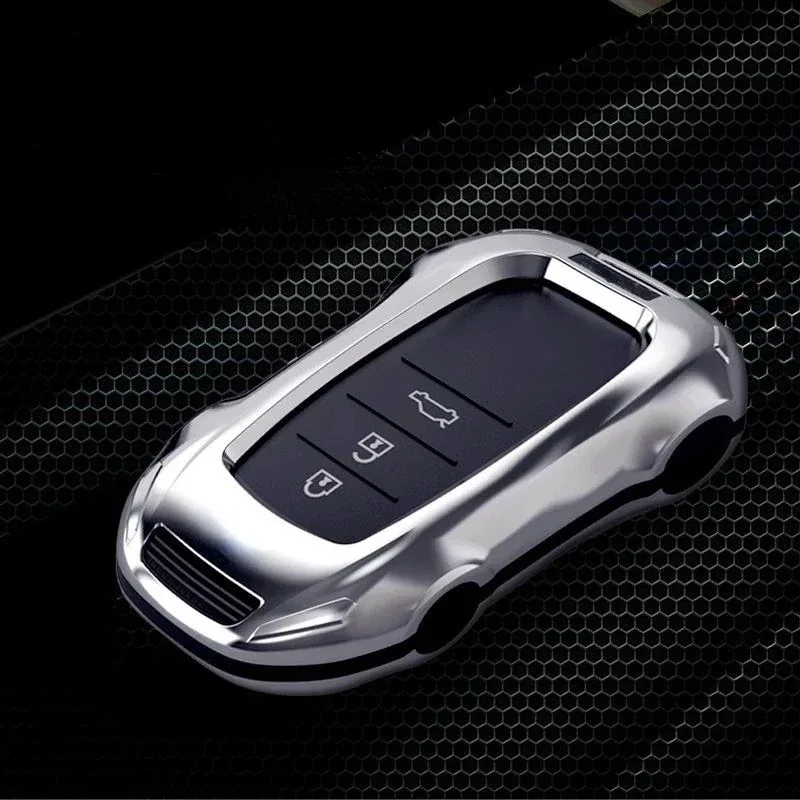 For Toyota Hanrada Land Cruiser Prado CHR ABS Silver Car Key Protection Shell Smart Remote Key Cover Interior Car Accessories