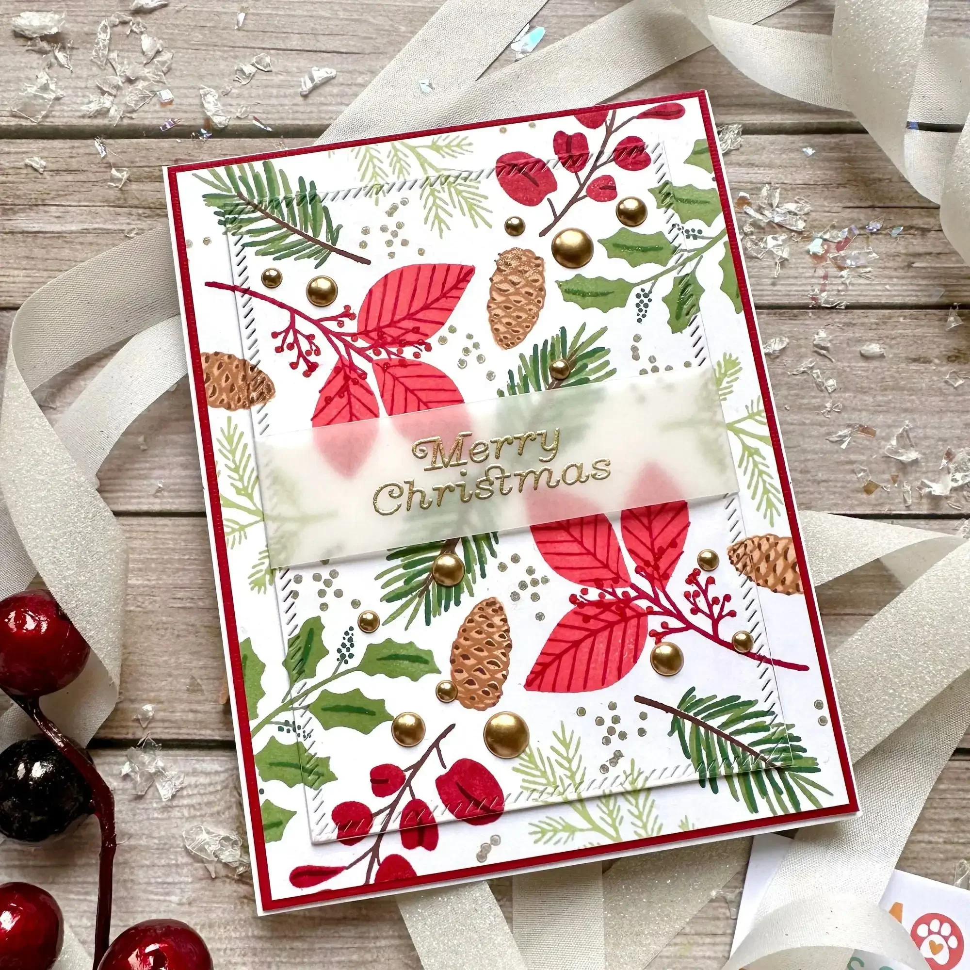 New 2024 Stamps and Dies Christmas Botanicals Scrapbooking DIY Card Decorative Paper Card Photo Album Craft Supplies Die Cuts