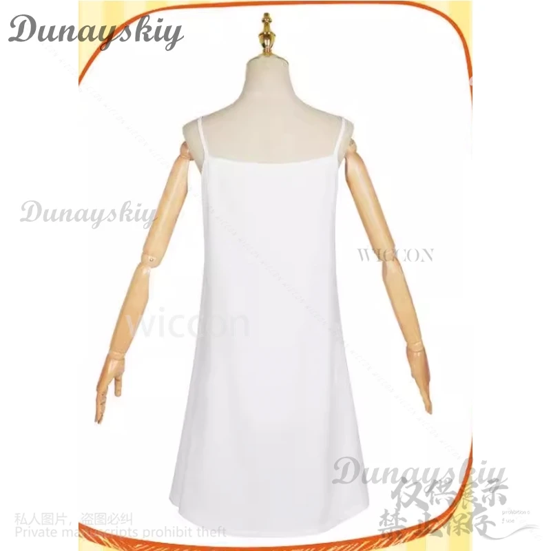 Anime Game The Song Of Saya Japanese Saya Cosplay Costume White Dress Lolita Cos Dark Green Long Wigs Halloween Party Tentacles