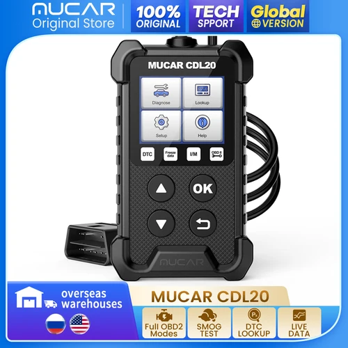 MUCAR CDL20 Obd2 escáner herramienta de diagnóstico automotriz lector de código OBD2 completo comprobar el motor DTC lookup leer Error claro sin vida